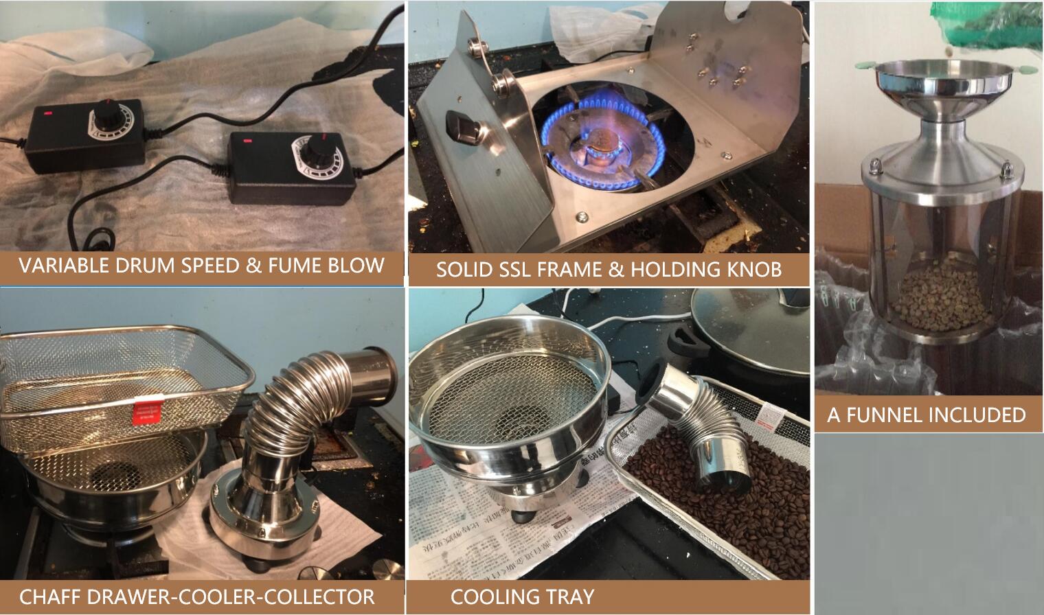 Stove-top Coffee Roaster, Roasting Machine, See-thru DRUM* - Roaster Only