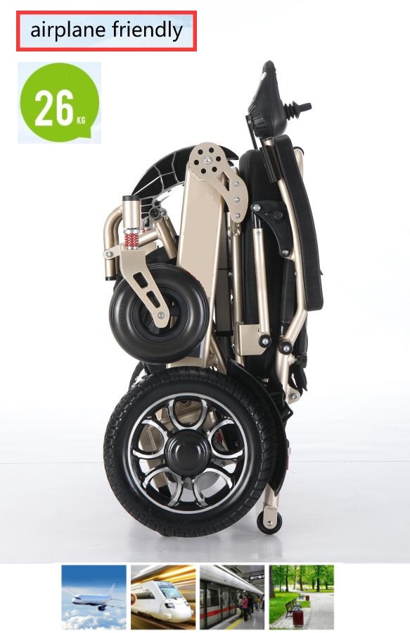 Foldable Electric Powered Wheelchair, Light Weight - MP530 GOLD